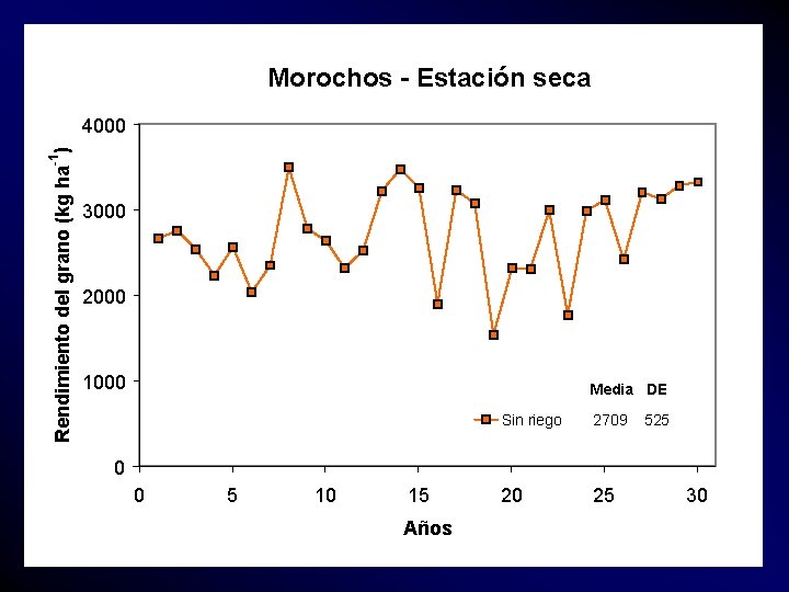 Morochos - Estación seca -1 Rendimiento del grano (kg ha ) 4000 3000 2000