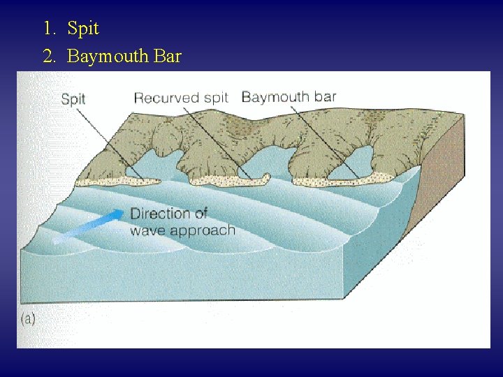 1. Spit 2. Baymouth Bar 
