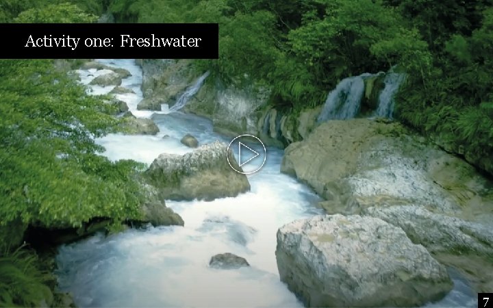 Activity one: Freshwater 7 