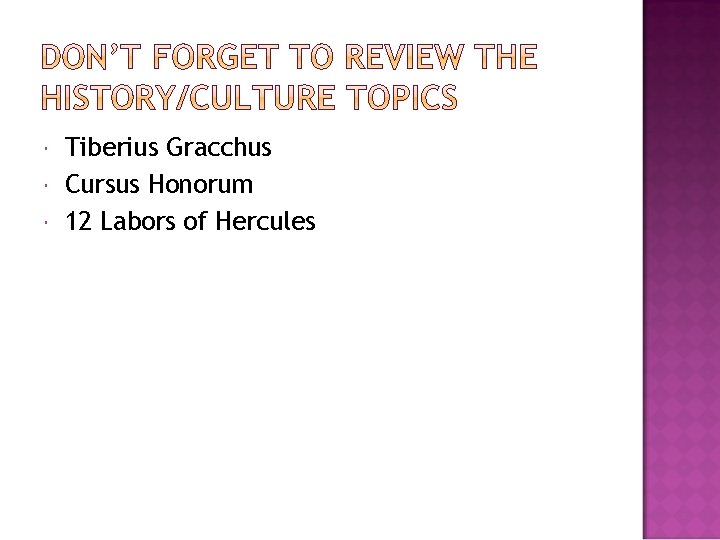  Tiberius Gracchus Cursus Honorum 12 Labors of Hercules 