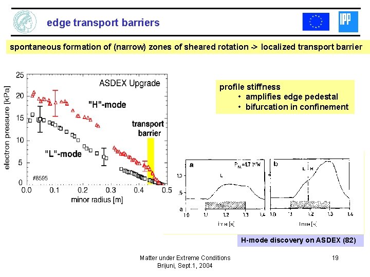 edge transport barriers spontaneous formation of (narrow) zones of sheared rotation -> localized transport