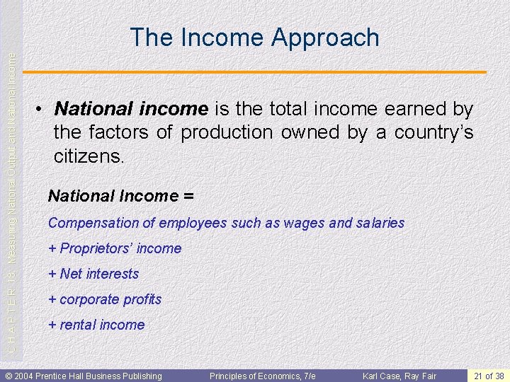 C H A P T E R 18: Measuring National Output and National Income