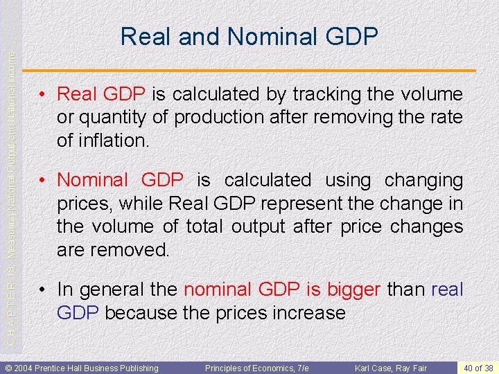 C H A P T E R 18: Measuring National Output and National Income