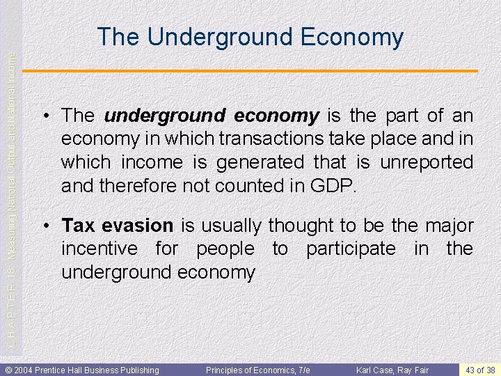 C H A P T E R 18: Measuring National Output and National Income