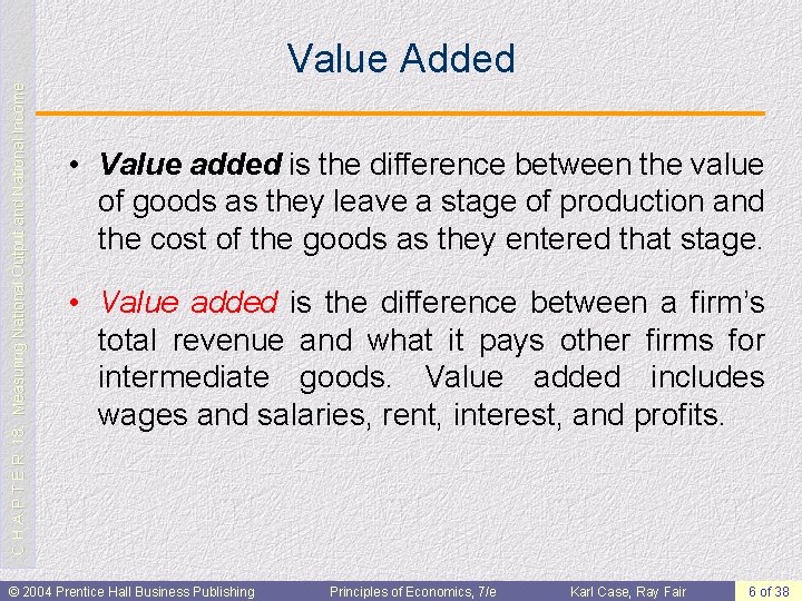 C H A P T E R 18: Measuring National Output and National Income