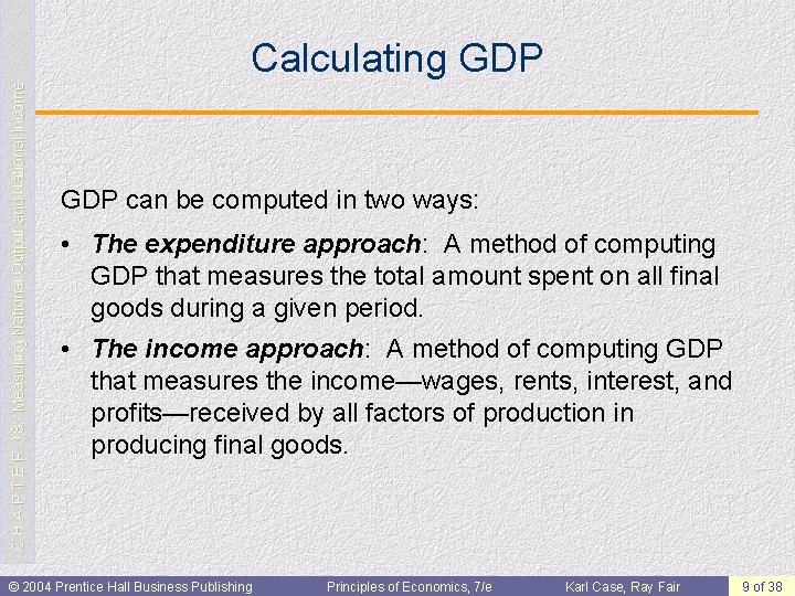 C H A P T E R 18: Measuring National Output and National Income