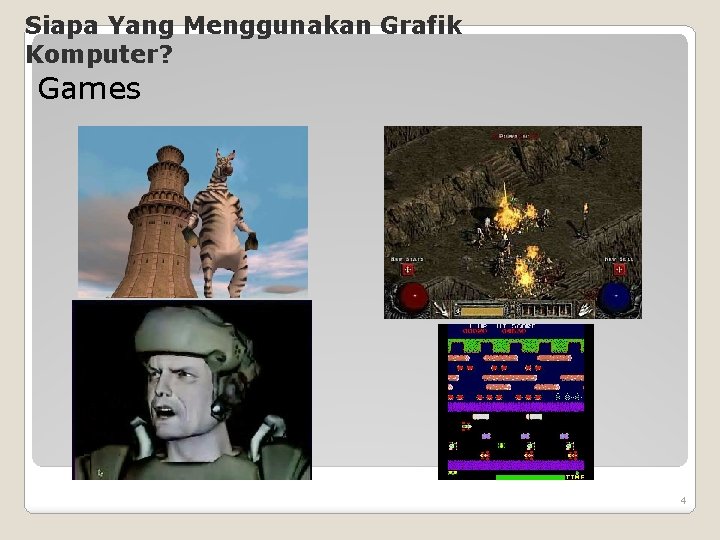 Siapa Yang Menggunakan Grafik Komputer? Games 4 