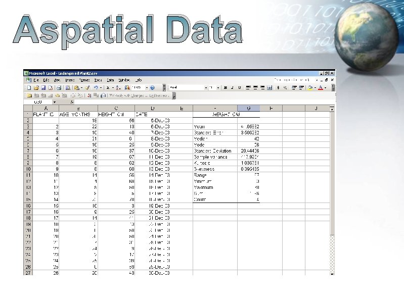 Aspatial Data 