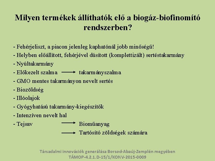 Milyen termékek állíthatók elő a biogáz-biofinomító rendszerben? - Fehérjeliszt, a piacon jelenleg kaphatónál jobb