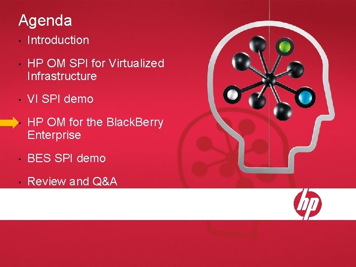 Agenda • Introduction • HP OM SPI for Virtualized Infrastructure • VI SPI demo
