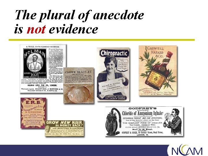 The plural of anecdote is not evidence 