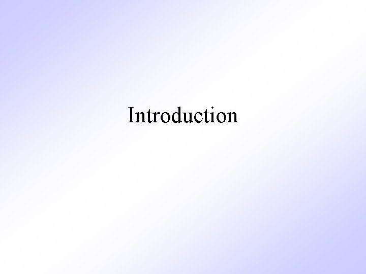 Introduction 