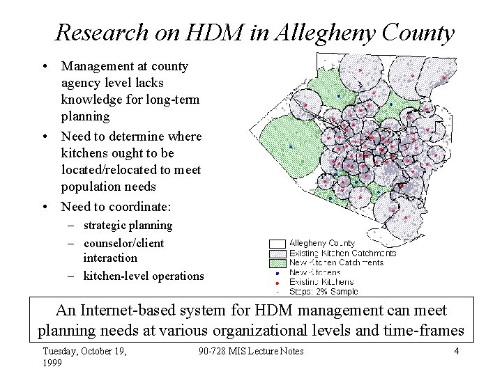 Research on HDM in Allegheny County • Management at county agency level lacks knowledge