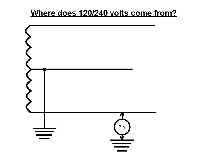 Where does 120/240 volts come from? ? v 