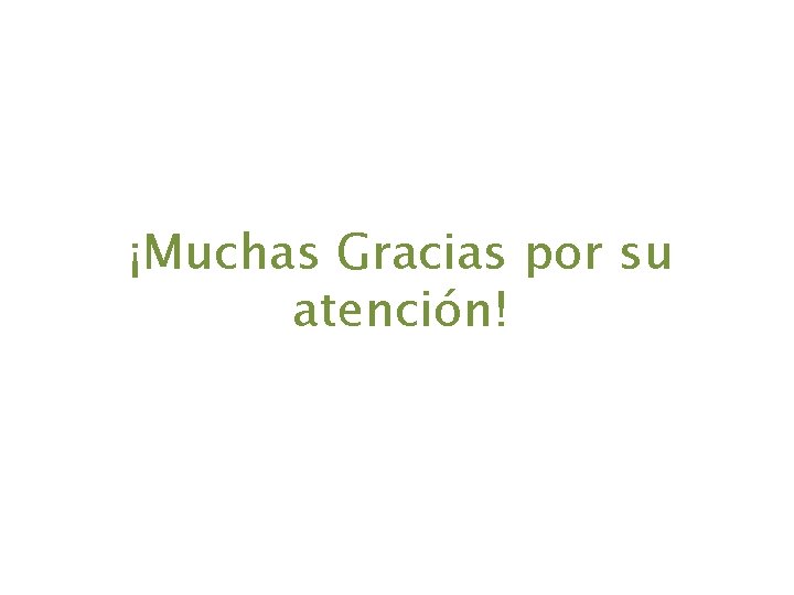 ¡Muchas Gracias por su atención! 