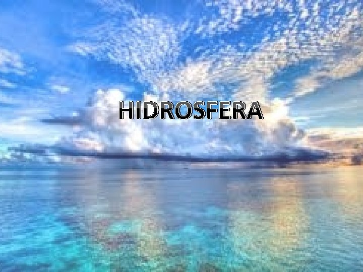 HIDROSFERA 