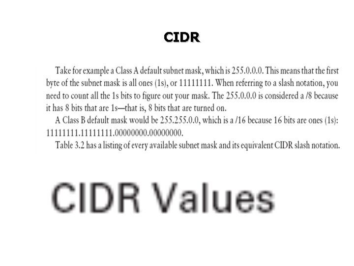 CIDR CIDR