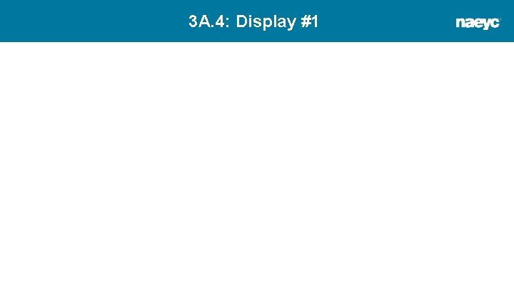 3 A. 4: Display #1 