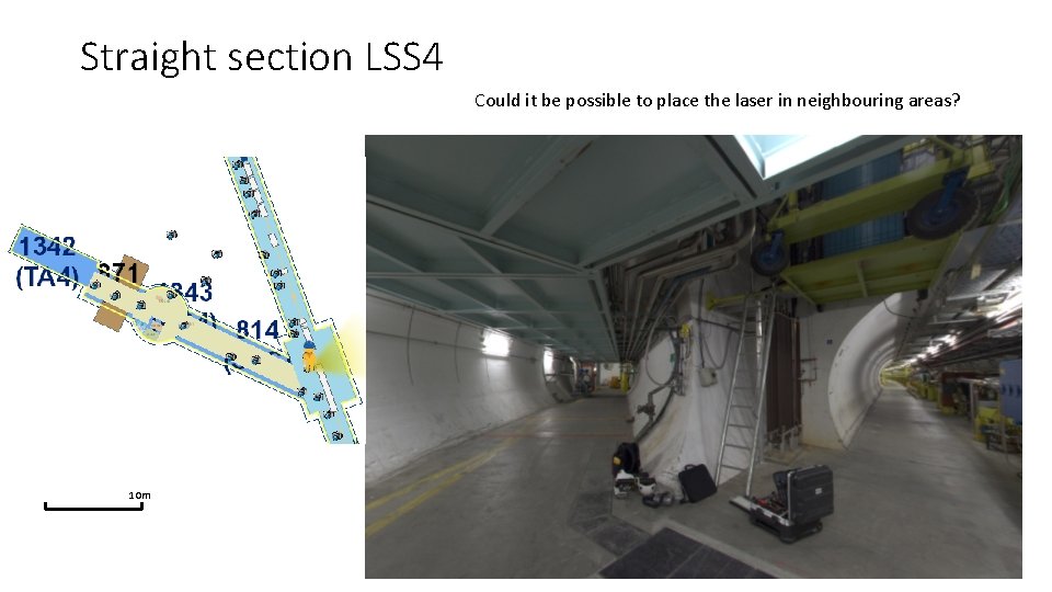 Straight section LSS 4 Could it be possible to place the laser in neighbouring