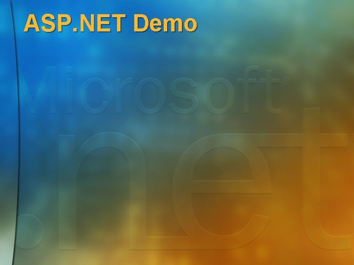 ASP. NET Demo 