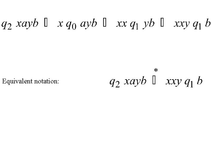 Equivalent notation: 