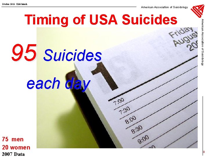 October 2010 - JLMc. Intosh American Association of Suicidology 95 Suicides American Association of