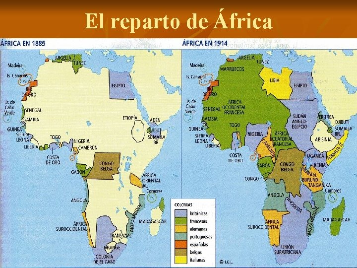 El reparto de África 