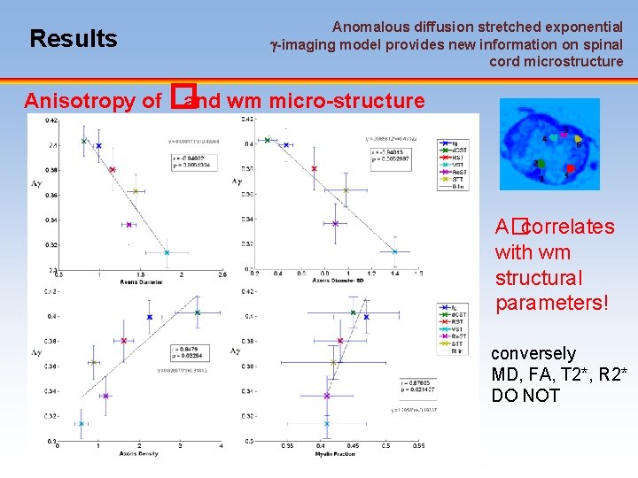 Results Anomalous diffusion stretched exponential -imaging model provides new information on spinal cord microstructure