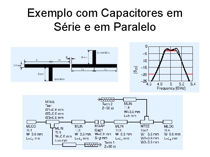 Exemplo com Capacitores em Série e em Paralelo 