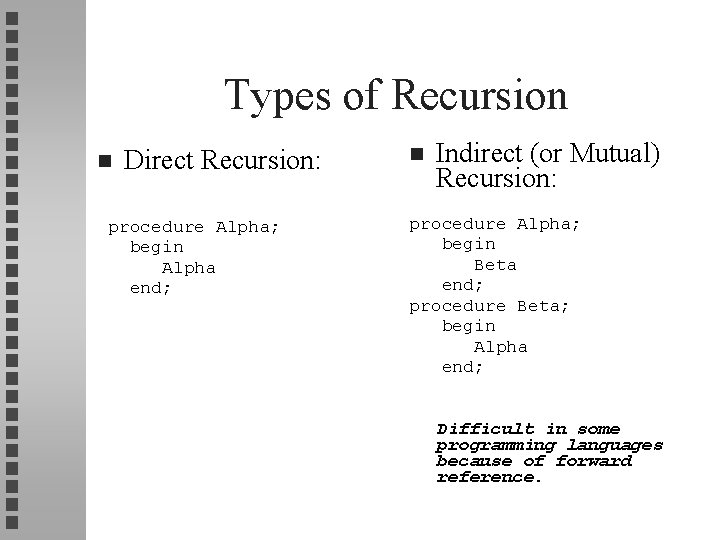Recursion What is recursion In the context of