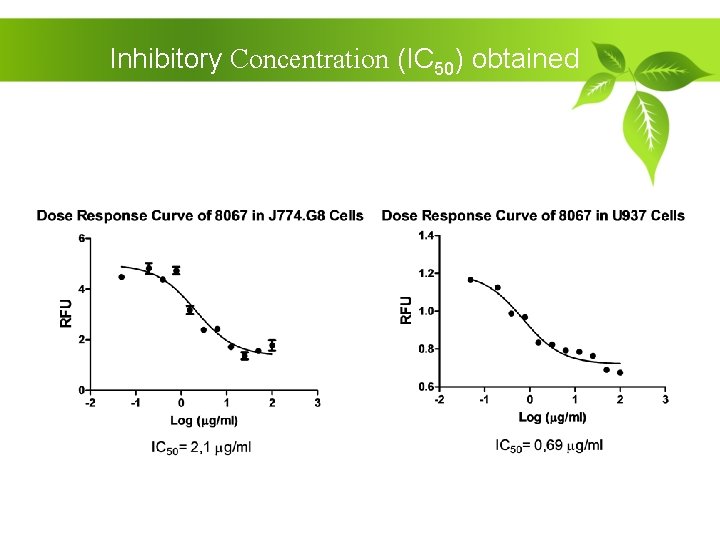 Inhibitory Concentration (IC 50) obtained 