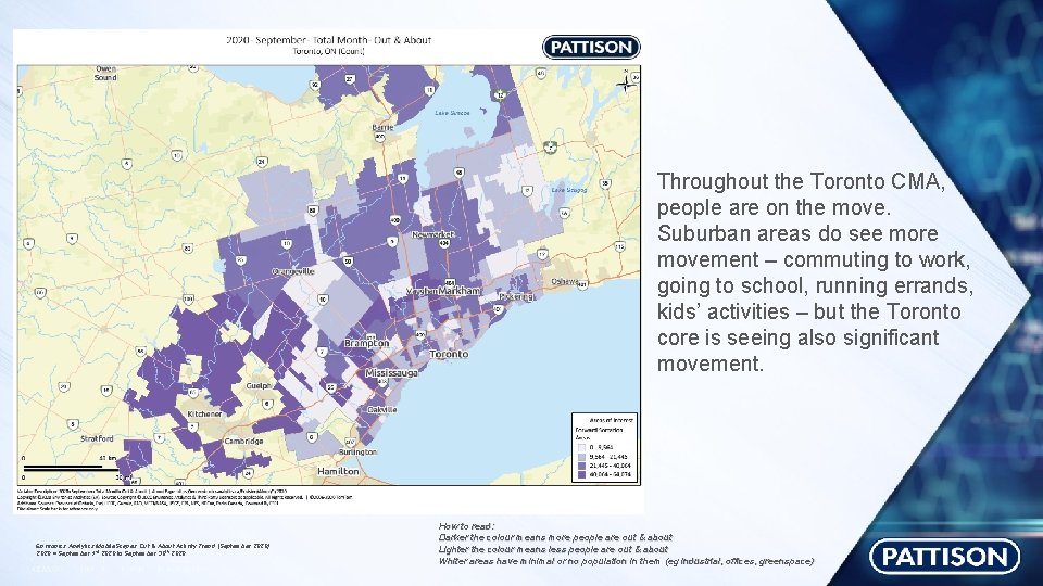 Throughout the Toronto CMA, people are on the move. Suburban areas do see more