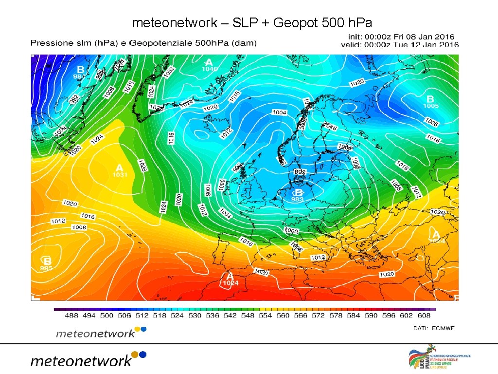 meteonetwork – SLP + Geopot 500 h. Pa 