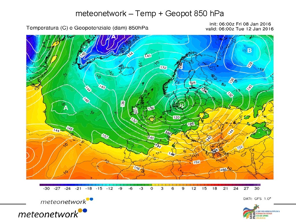 meteonetwork – Temp + Geopot 850 h. Pa 