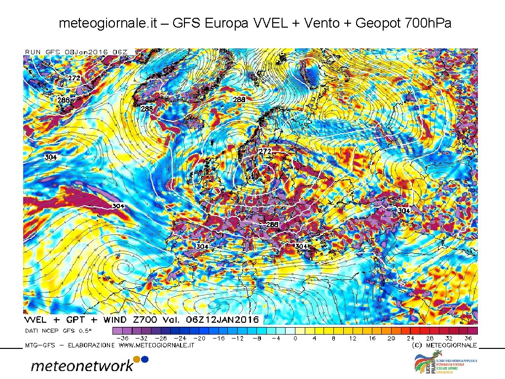 meteogiornale. it – GFS Europa VVEL + Vento + Geopot 700 h. Pa 