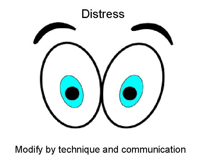 Distress Modify by technique and communication 