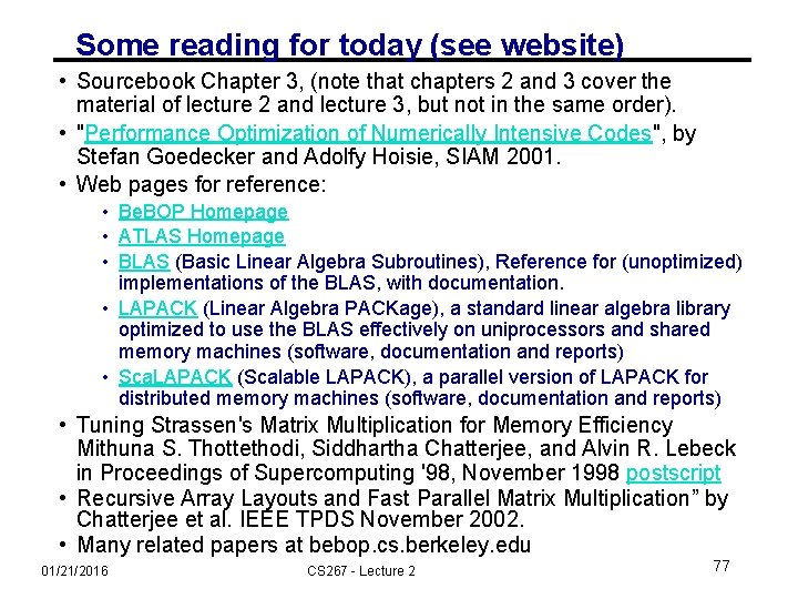 Some reading for today (see website) • Sourcebook Chapter 3, (note that chapters 2