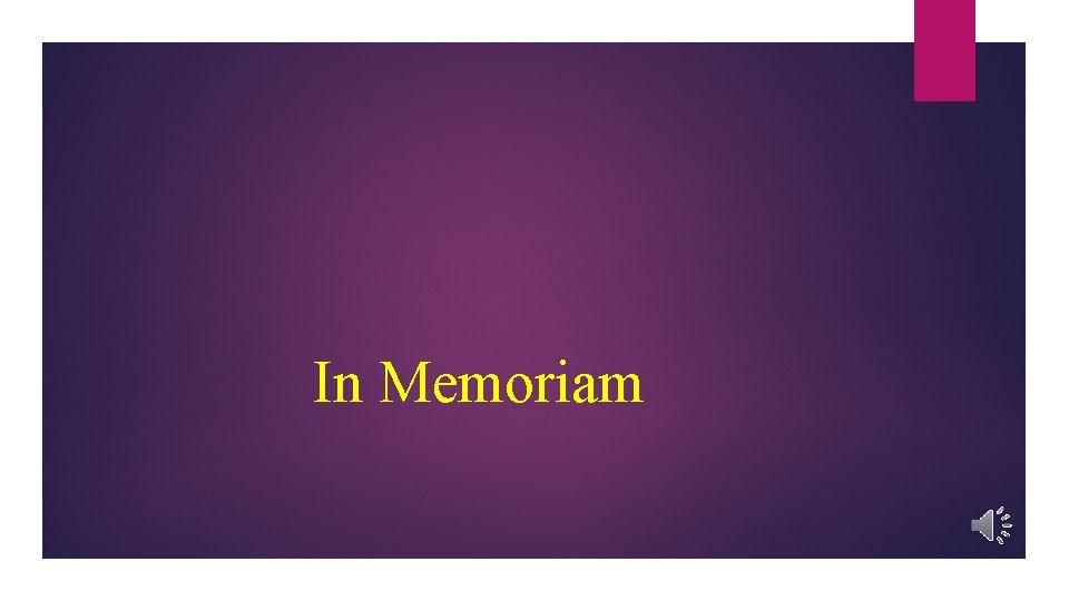 In Memoriam 
