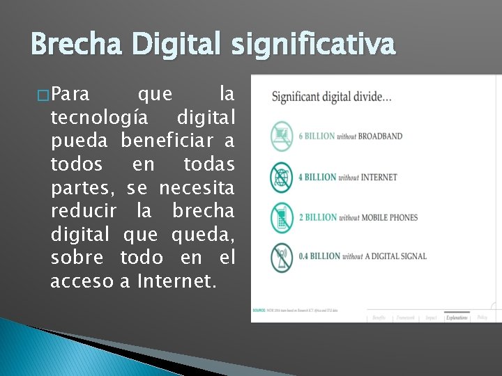 Brecha Digital significativa � Para que la tecnología digital pueda beneficiar a todos en Brecha Digital significativa � Para que la tecnología digital pueda beneficiar a todos en