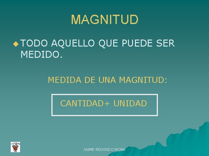 LA MEDIDA JAIME REDONDO MORA MEDIR u ES
