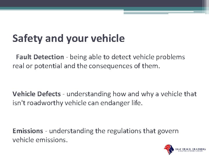 Safety and your vehicle Fault Detection - being able to detect vehicle problems real