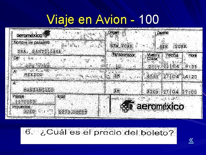 Viaje en Avion - 100 « 