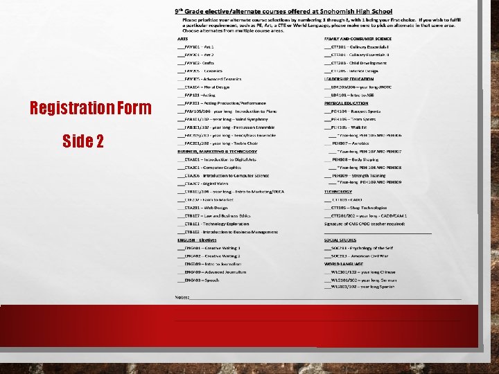 Registration Form Side 2 