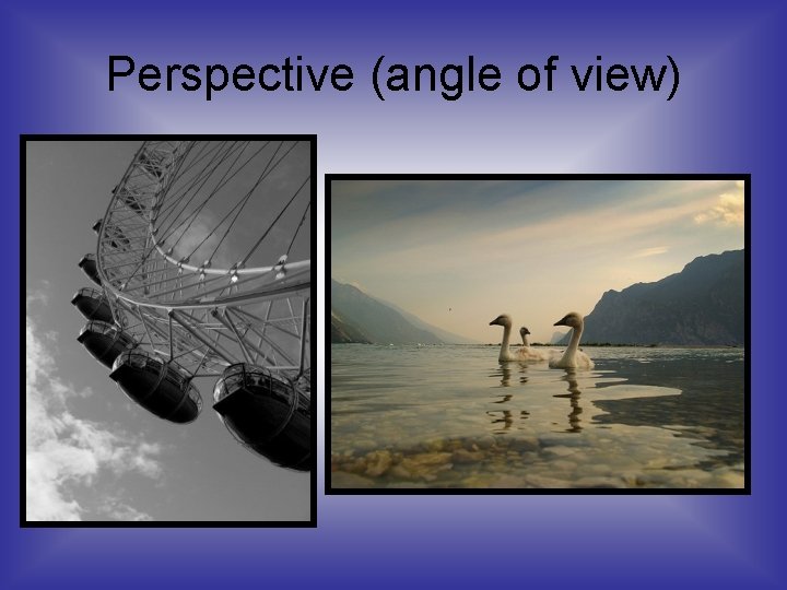 Perspective (angle of view) 