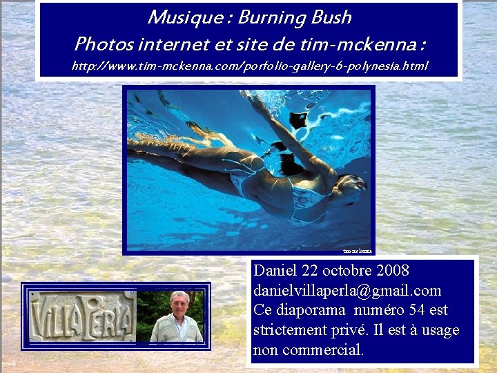 Musique : Burning Bush Photos internet et site de tim-mckenna : http: //www. tim-mckenna.