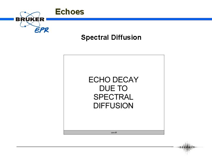 Echoes Spectral Diffusion 