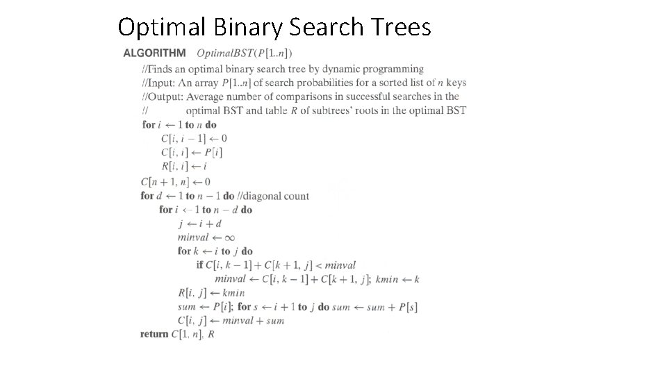 Optimal Binary Search Trees 