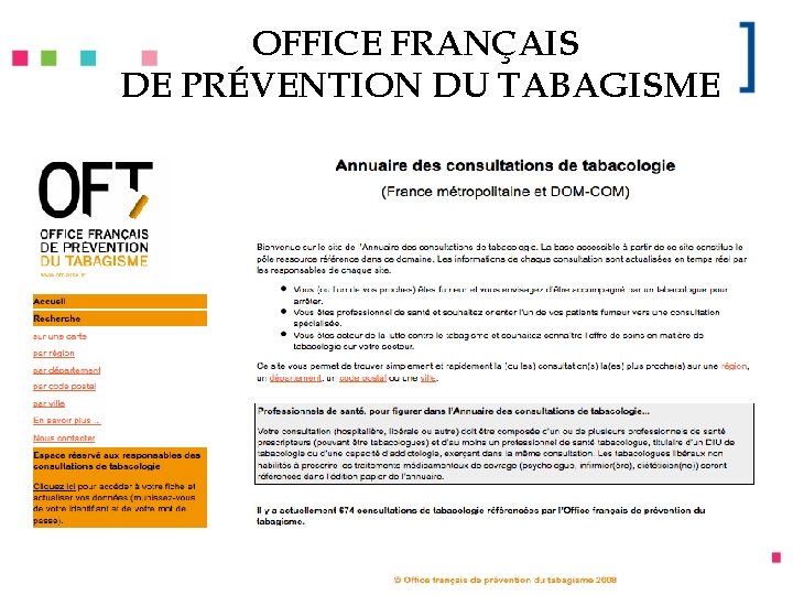 OFFICE FRANÇAIS DE PRÉVENTION DU TABAGISME 