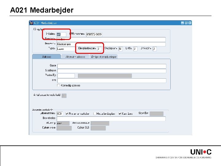 A 021 Medarbejder 