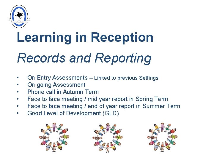 Learning in Reception Records and Reporting • • • On Entry Assessments – Linked